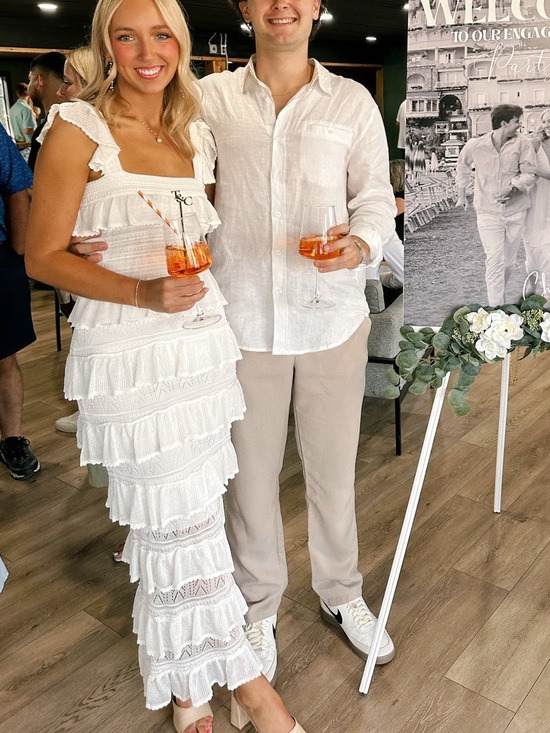 MABLE Dresses & Skirts - Tiered Maxi Dress in White